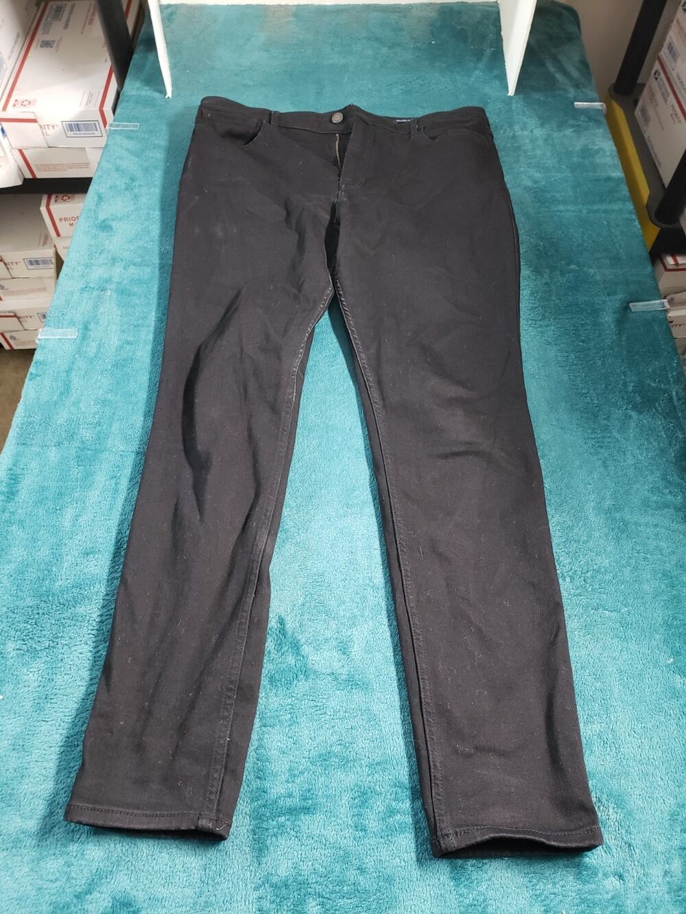 Hollister Jeans Size 15 Womens Black Pants Stretch Denim High Rise Skinny